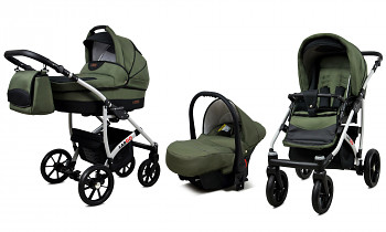 Kočárek Baby Lux Largo Olive Black s autosedačkou za příplatek