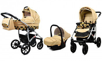 Kočárek Baby Lux Largo Gold Rainbow s autosedačkou za příplatek