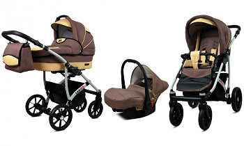 Kočárek Baby Lux Largo Latte Beige s autosedačkou za příplatek