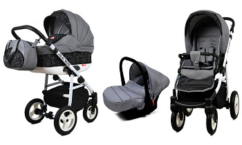 Kočárek Baby Lux Alu Way Alu Steel Arrow s autosedačkou za příplatek