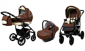 Kočárek Baby Lux Largo Black Brown Cream
