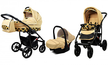 Kočárek Baby Lux Largo Black Gold Rainbow