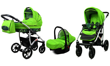 Kočárek Baby Lux Largo Green Leaf s autosedačkou za příplatek
