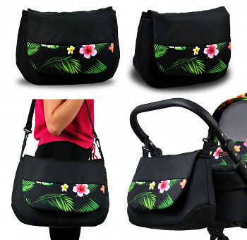 Kočárek Raf-Pol Sky Lark Soft Alu Black v provedení Paradise Flowers
