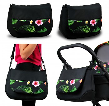 Kočárek Baby Lux Sky Lark Soft Alu Black v provedení Paradise Flowers