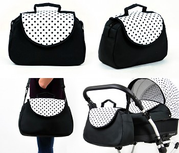 Kočárek Baby Lux Margaret White Black Dots