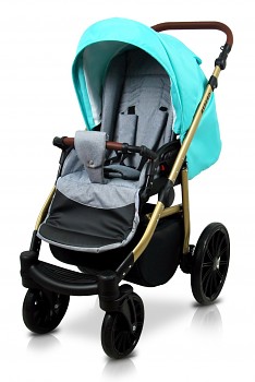 Kočárek Baby Lux Aspero Silver Mint