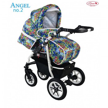Kočárek Krasnal Angel 01 bílá + květy 2019