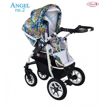 Kočárek Krasnal Angel 01 bílá + květy 2019