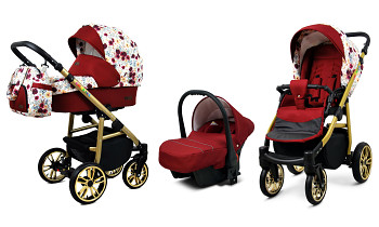 Kočárek Baby Lux Colorlux Alu Gold Meadow Flowers