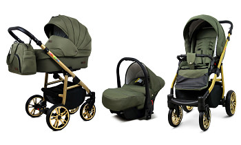 Kočárek Baby Lux Colorlux Alu Gold Olive