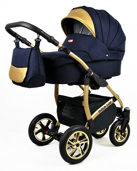 Kočárek Raf-Pol Baby Lux Gold Lux Shell - zlatý podvozek
