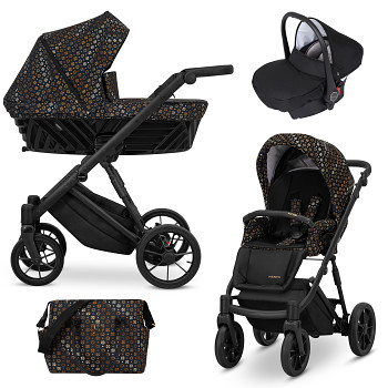 Kočárek Kunert Kunert Ivento IVE-02 Black Style s autosedačkou za příplatek