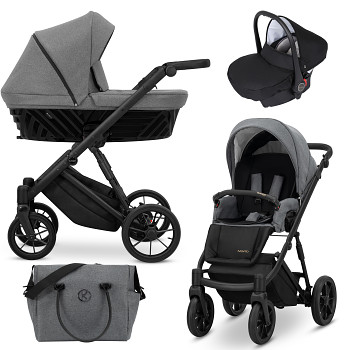 Kočárek Kunert Kunert Ivento IVE-09 Deep Graphite s autosedačkou za příplatek