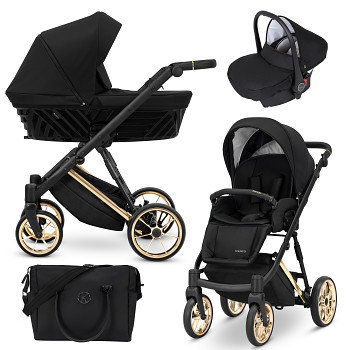 Kočárek Kunert Ivento Premium IVE-12 Deep Black s autosedačkou za příplatek