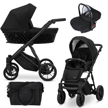 Kočárek Kunert Kunert Ivento IVE-12 Deep Black s autosedačkou za příplatek