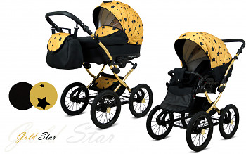 Kočárek Baby Lux Margaret Alu Gold Gold Star