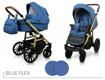 Kočárek Baby Lux Aspero Blue Flex