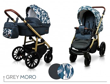Kočárek Baby Lux Aspero Grey Moro