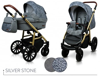Kočárek Baby Lux Aspero Silver Stone