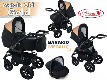 Kočárek Krasnal Bavario Metalic Old Gold s autosedačkou za příplatek