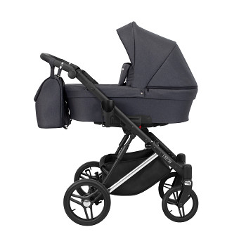 Hluboký kočárek Kunert Lazzio Premium Carry Silver 08 antracit