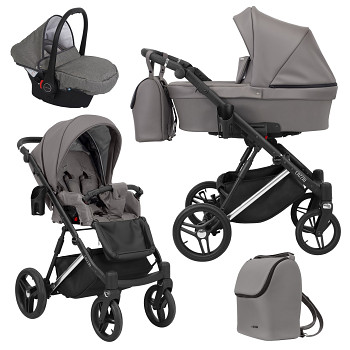 Kočárek Kunert Lazzio Premium Silver 10 grafit eco s autosedačkou za příplatek