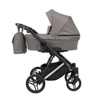 Hluboký kočárek Kunert Lazzio Premium Carry Silver 10 grafit eco