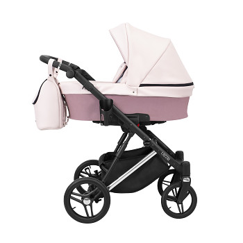 Kočárek Kunert Lazzio Premium Silver 15 růžový eco