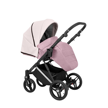 Kočárek Kunert Lazzio Premium Silver 15 růžový eco