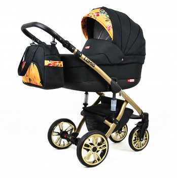 Kočárek Baby Lux Lumio Sun Garden 09 - zlatý podvozek