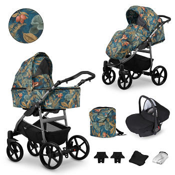 Kočárek Kunert Mata Grey 01 s autosedačkou za příplatek