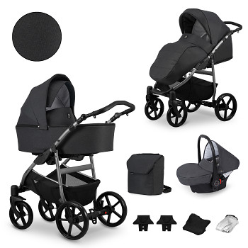 Kočárek Kunert Mata Grey 07 grafit s autosedačkou za příplatek