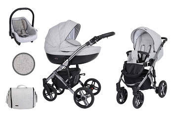 Kočárek Kunert Mila Premium Graphite 06 šedá s autosedačkou za příplatek