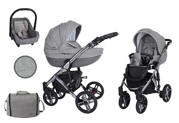 Kočárek Kunert Mila Premium Graphite 08 jeans šedá s autosedačkou za příplatek