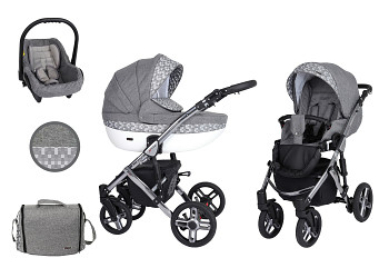 Kočárek Kunert Mila Premium Graphite 15 šedá len s autosedačkou za příplatek