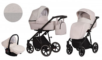 Kočárek Kunert Molto Black 04 krémová + vzor