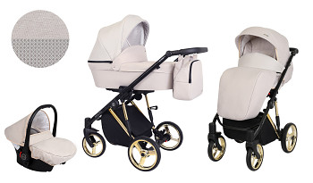Kočárek Kunert Molto Premium Gold Chrome 04 cream  s autosedačkou za příplatek