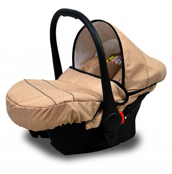 Kočárek Baby Lux Sky Lark Soft Alu Black Creamy Lillies - autosedačka za příplatek