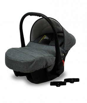 Kočárek Baby Lux Sky Lark Soft Alu Black Grey Animals - autosedačka za příplatek