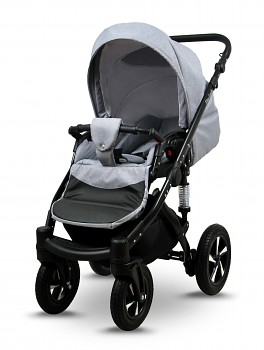 Kočárek Baby Lux Sky Lark Soft Alu Black Silver Flex