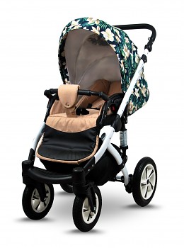 Kočárek Baby Lux Sky Lark Soft Alu White Creamy Lillies