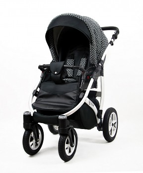 Kočárek Baby Lux Queen v provedení Clasic Black