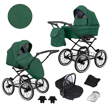 Kočárek Kunert Romantic New Black 05 s autosedačkou za příplatek