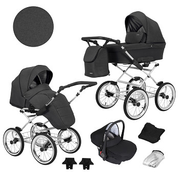Kočárek Kunert Romantic New Grey 08 s autosedačkou za příplatek