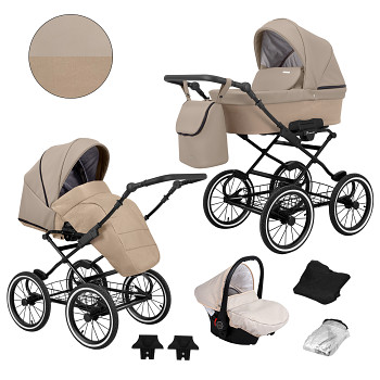 Kočárek Kunert Romantic New Black 12 s autosedačkou za příplatek