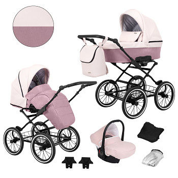 Kočárek Kunert Romantic New Black 15 s autosedačkou za příplatek