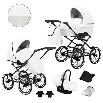 Kočárek Kunert Romantic New Black 16 s autosedačkou za příplatek