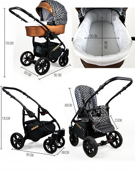 Kočárek Raf-Pol Baby Lux Miracle v provedení Optical Copper