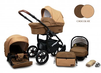 Kočárek Raf-Pol Optimal Black 10 Chocolate